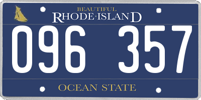RI license plate 096357