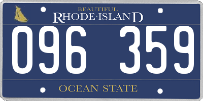 RI license plate 096359