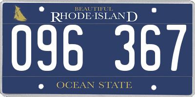 RI license plate 096367
