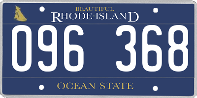 RI license plate 096368