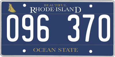 RI license plate 096370