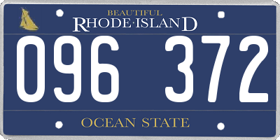 RI license plate 096372