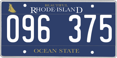 RI license plate 096375