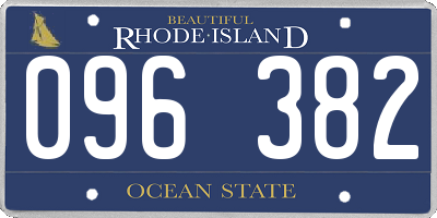 RI license plate 096382