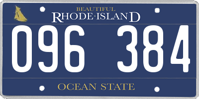 RI license plate 096384
