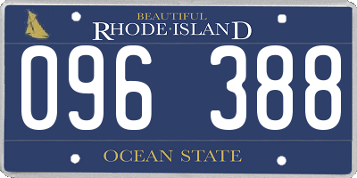 RI license plate 096388