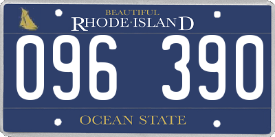 RI license plate 096390