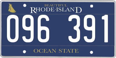 RI license plate 096391