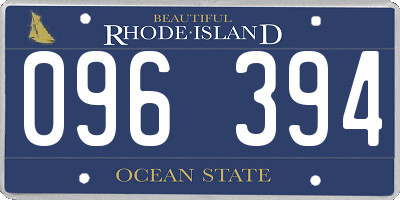 RI license plate 096394