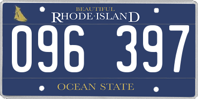 RI license plate 096397