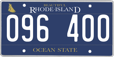 RI license plate 096400