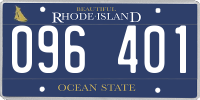 RI license plate 096401