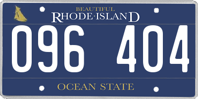 RI license plate 096404