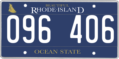 RI license plate 096406