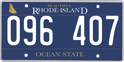 RI license plate 096407