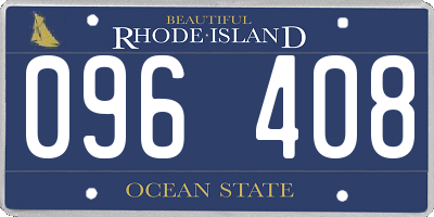 RI license plate 096408