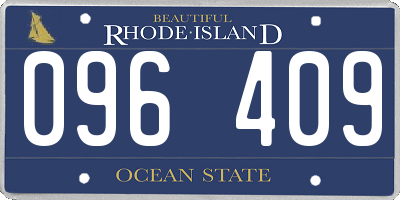 RI license plate 096409