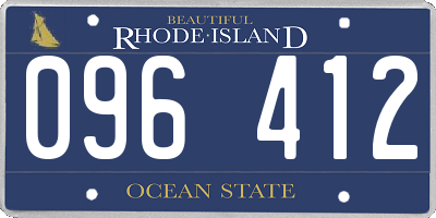 RI license plate 096412