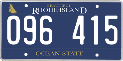 RI license plate 096415