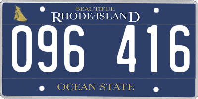 RI license plate 096416