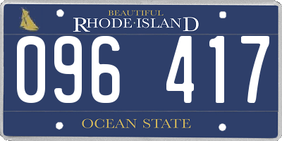 RI license plate 096417