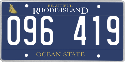 RI license plate 096419