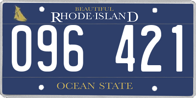 RI license plate 096421