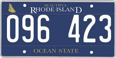 RI license plate 096423