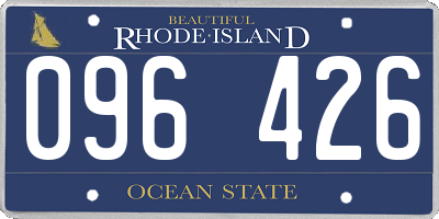 RI license plate 096426