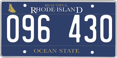 RI license plate 096430