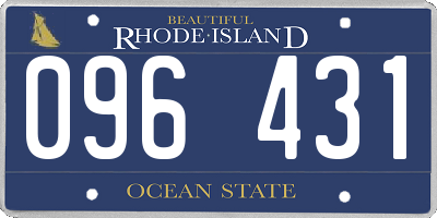 RI license plate 096431