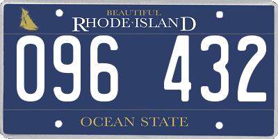 RI license plate 096432