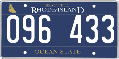 RI license plate 096433