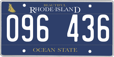 RI license plate 096436