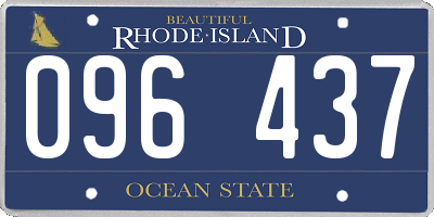 RI license plate 096437