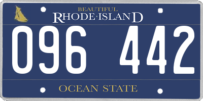 RI license plate 096442