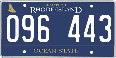 RI license plate 096443