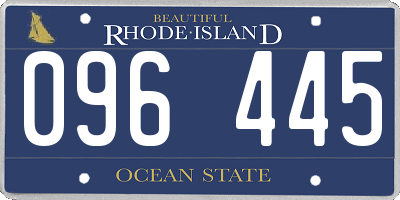 RI license plate 096445