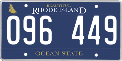 RI license plate 096449