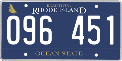 RI license plate 096451