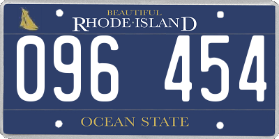 RI license plate 096454