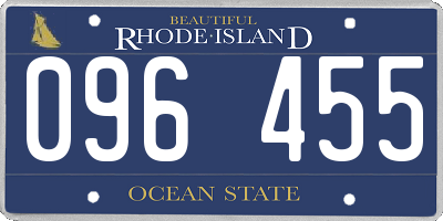 RI license plate 096455
