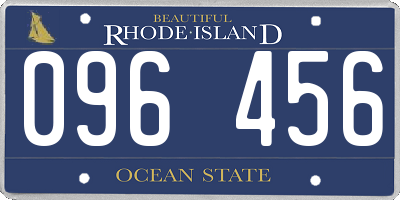 RI license plate 096456