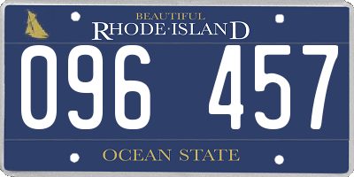 RI license plate 096457