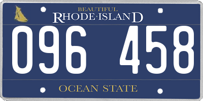 RI license plate 096458