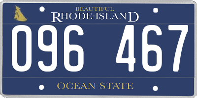 RI license plate 096467