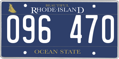 RI license plate 096470