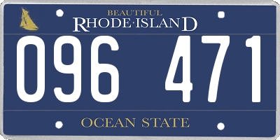 RI license plate 096471
