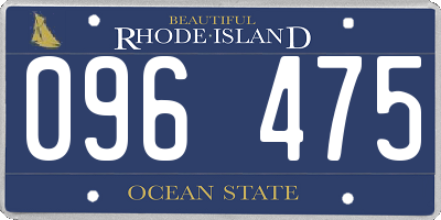 RI license plate 096475