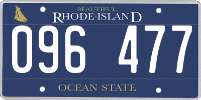 RI license plate 096477